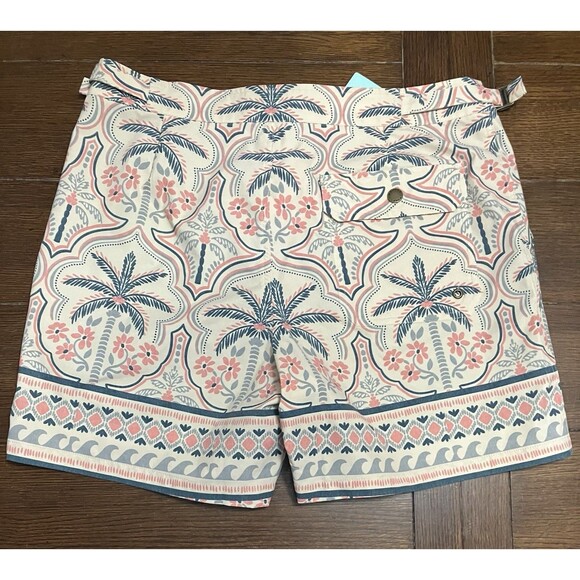 Men’s Marine Layer Size 36 Archive Parker Tailored Swim Trunk 6” Palm Print NWT - Picture 2 of 4
